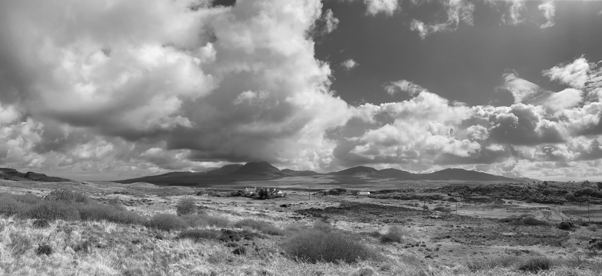 Clouds over the hills of Islay