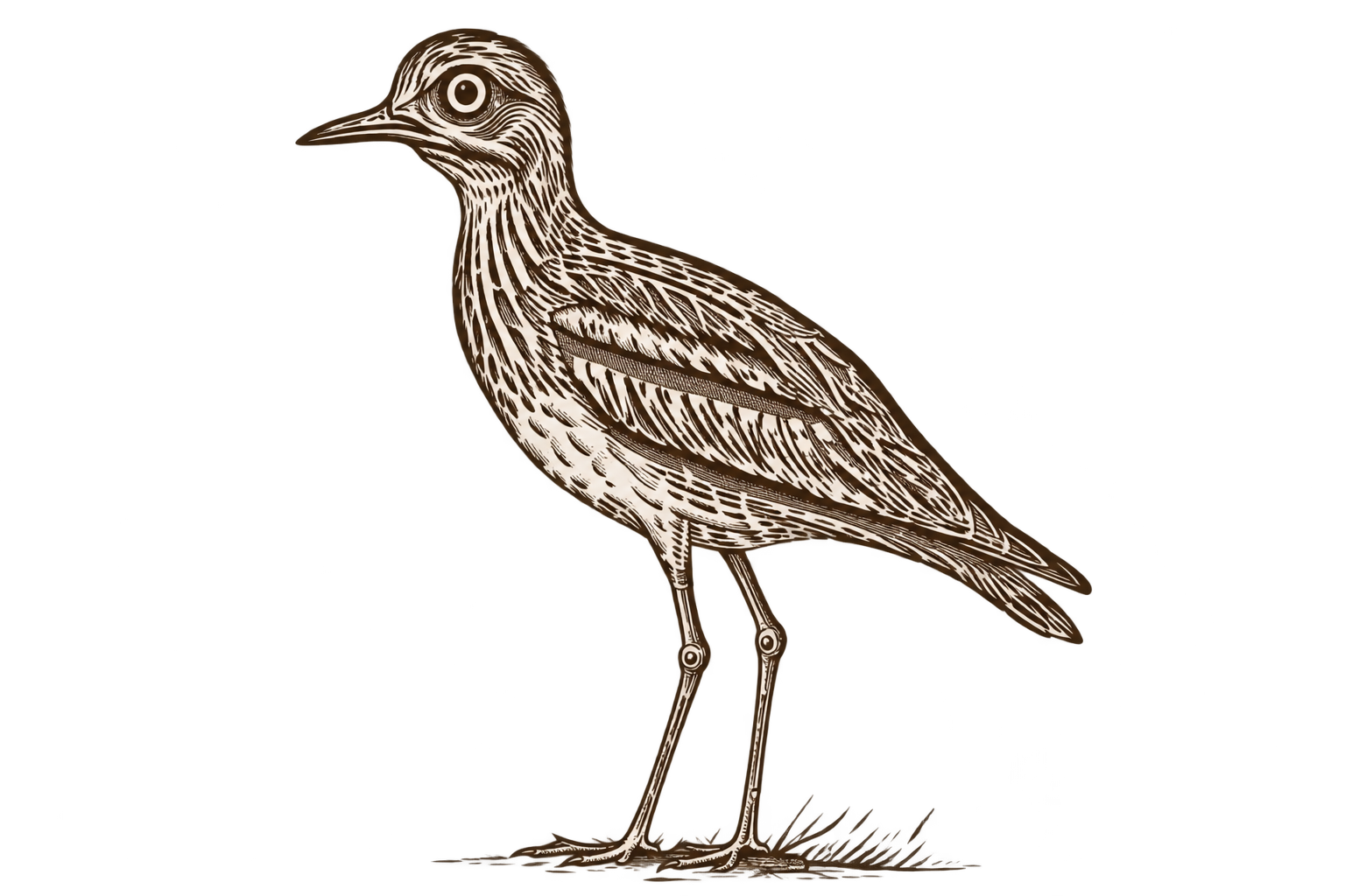Stone curlew bird illustration